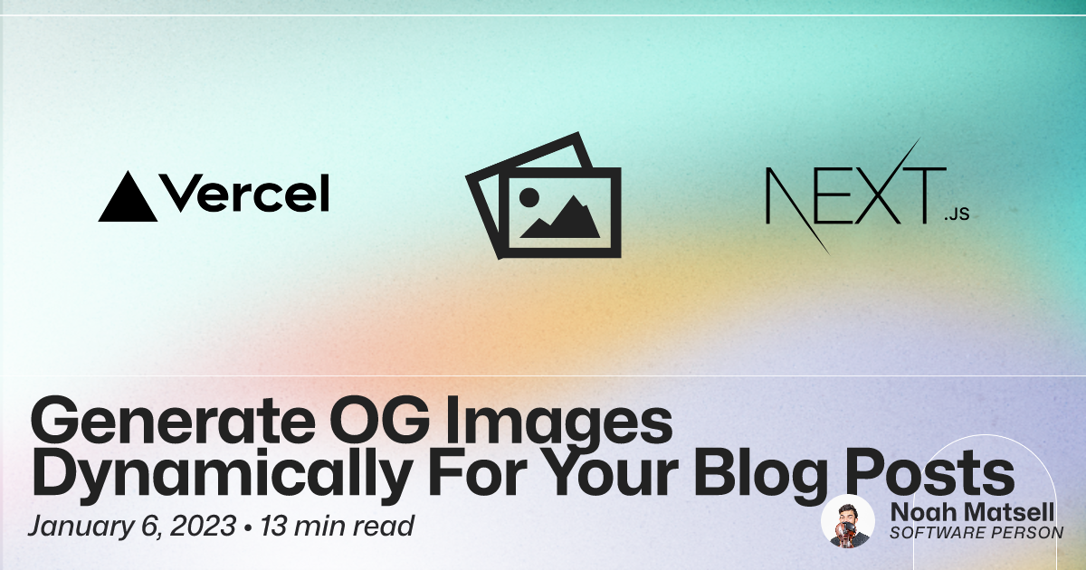 Generate OG Images Dynamically for Your Blog Posts // A Dev's Blog